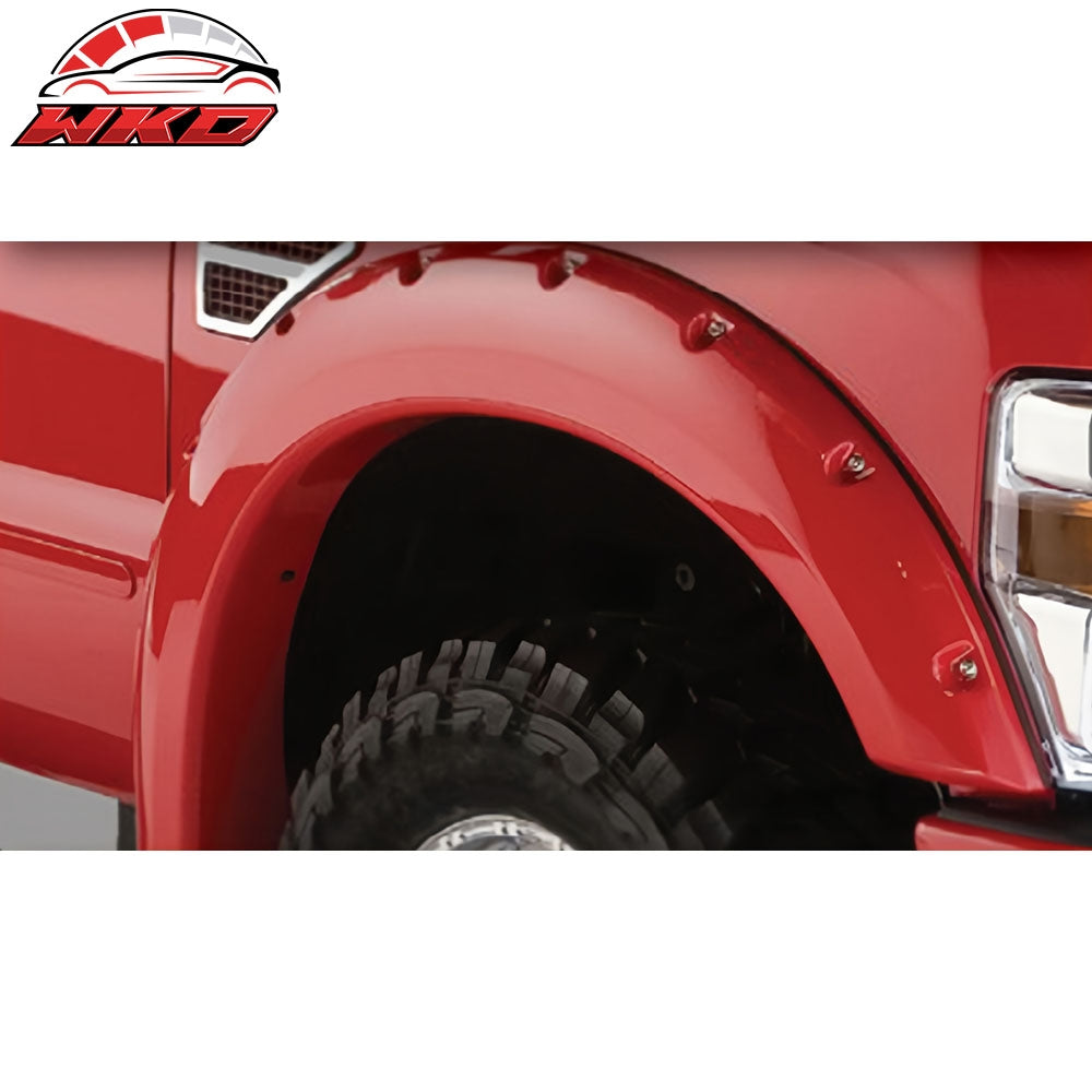 08-10 Ford F250 F350 Superduty Rivet Bolt Style Fender Flare Smooth ABS 4PC | Wholesale