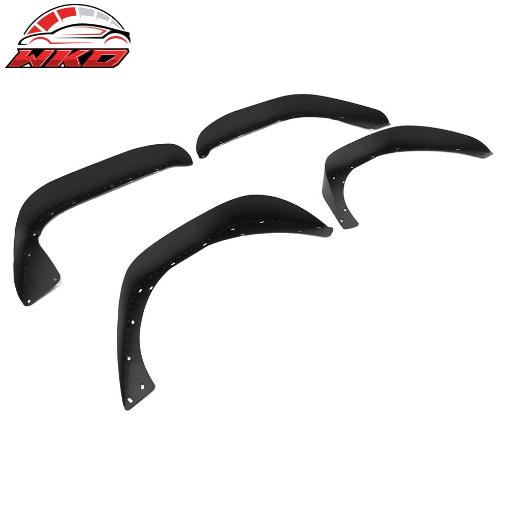 Fits 18-23 Jeep Wrangler JL Flat Style Fender Flares Wheel Cover Textured 4PCS