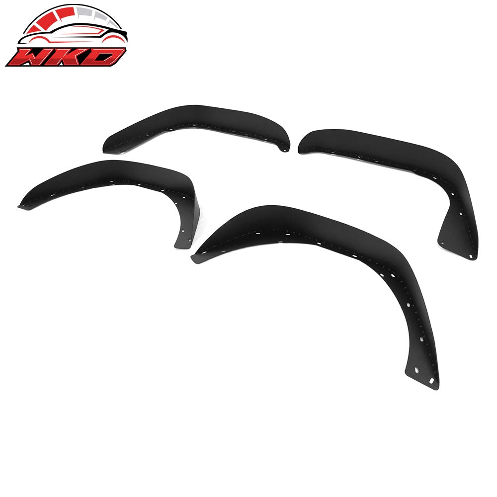Fits 18-23 Jeep Wrangler JL Flat Style Fender Flares Wheel Cover Textured 4PCS