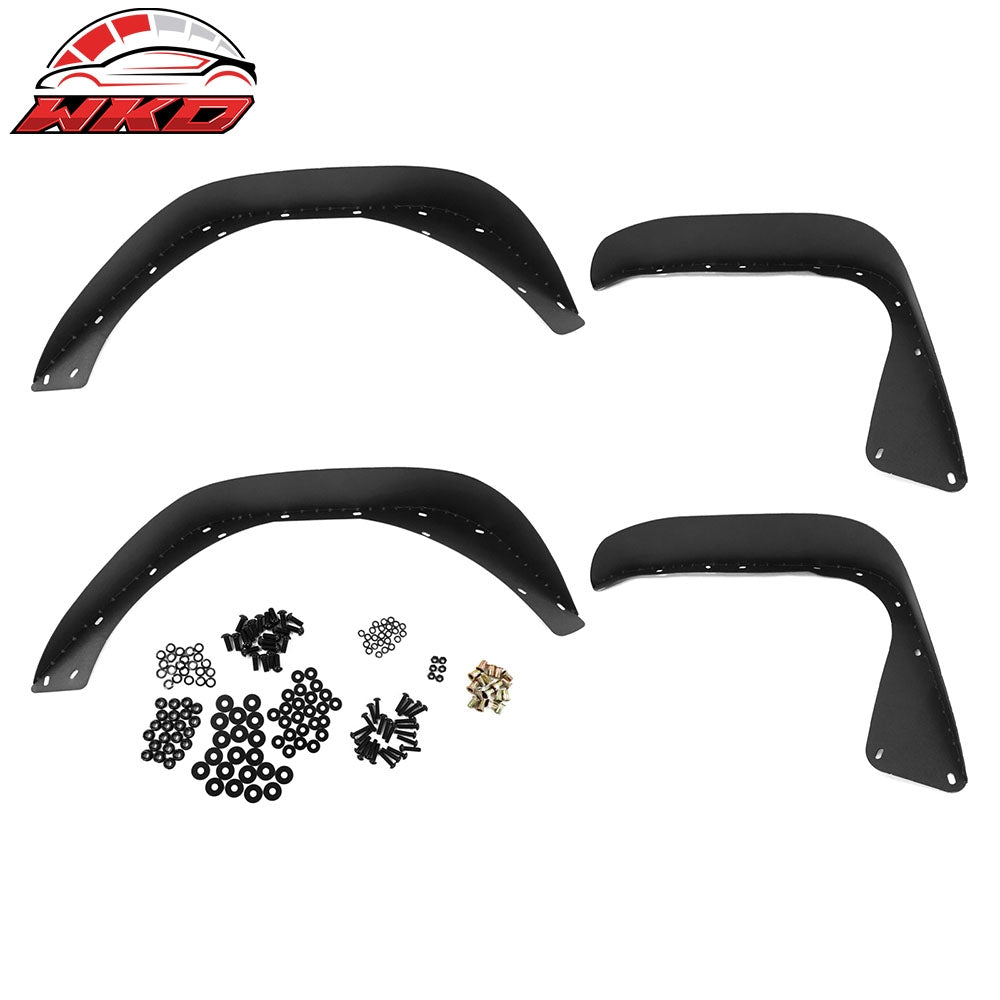 Fits 18-23 Jeep Wrangler JL Flat Style Fender Flares Wheel Cover Textured 4PCS
