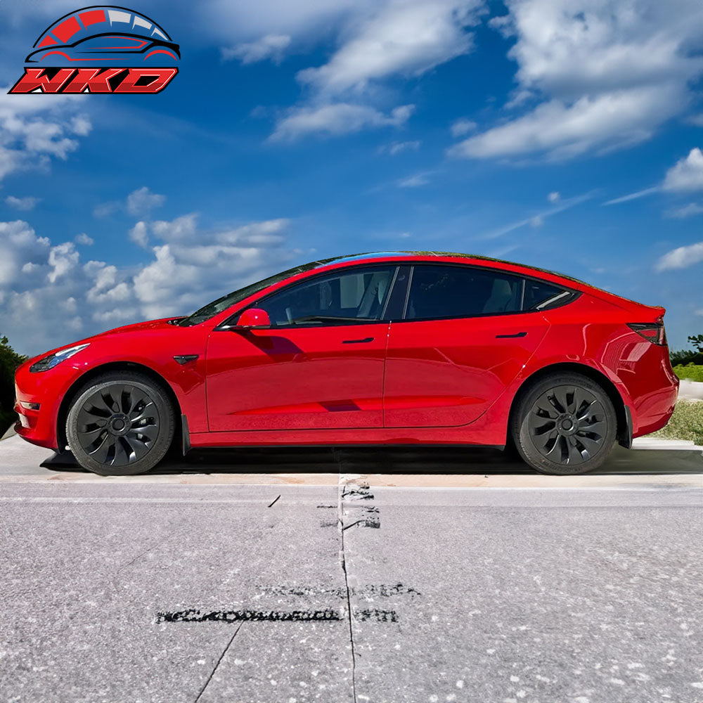 Fits 17-23 Tesla Model 3 4DR Mud Guards Splash Flaps Fender Matte Black PP 4PCS