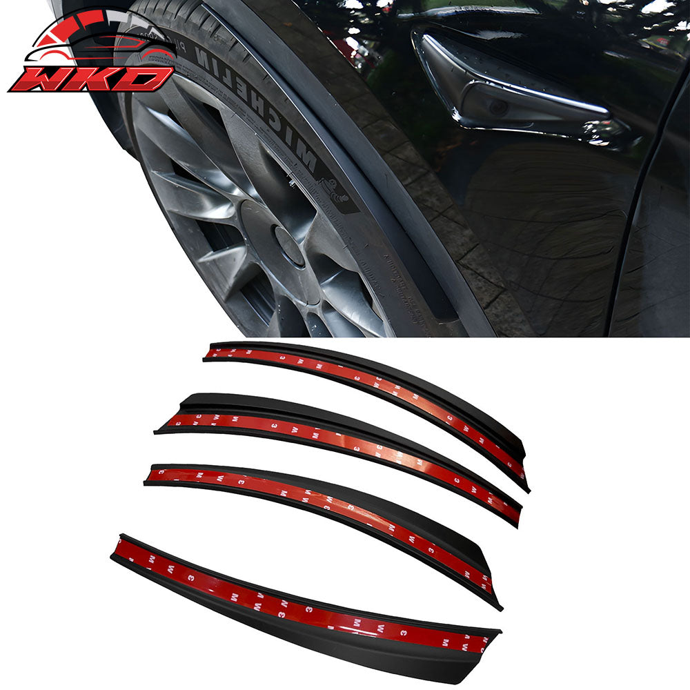 Fits 20-24 Tesla Model Y Fender Flare Mud Guards Splash Flaps ABS - Matte Black
