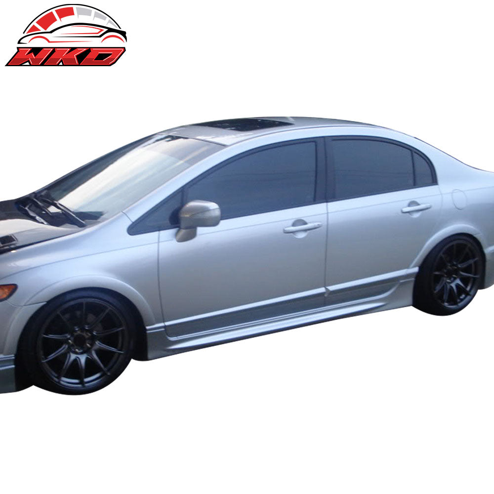Fits 06-11 Honda Civic Sedan RR Style Front Rear Fender Flares Unpainted ABS