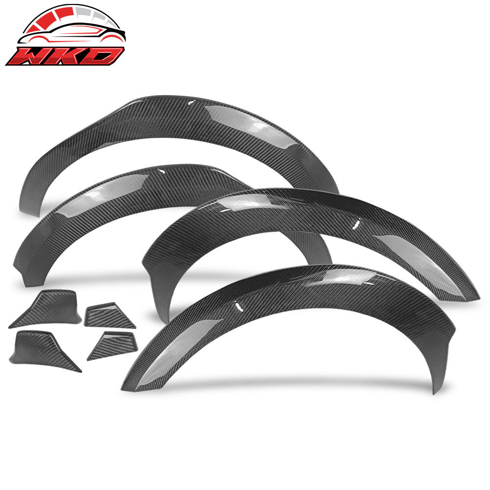 17-23 Tesla Model 3 Fender Flares Wheel Strip Trim Carbon Fiber 8PC | Wholesale
