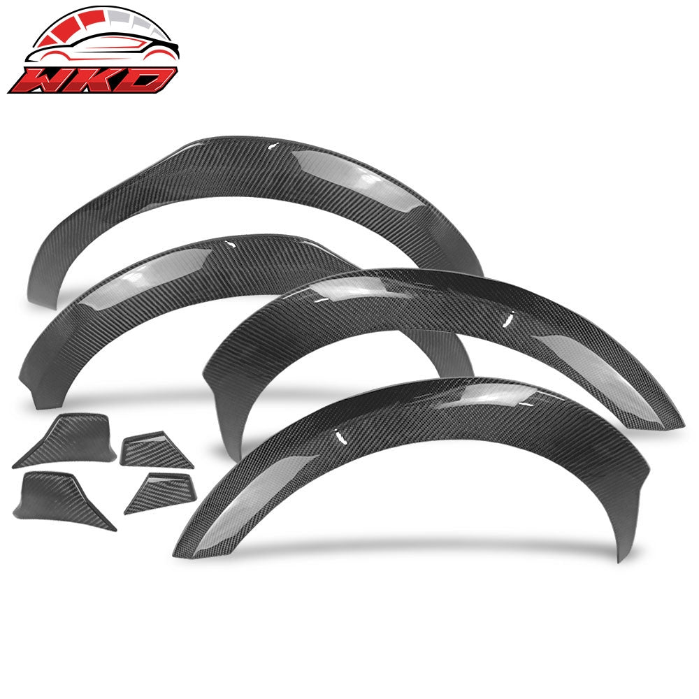 17-23 Tesla Model 3 Fender Flares Wheel Strip Trim Carbon Fiber 8PC | Wholesale