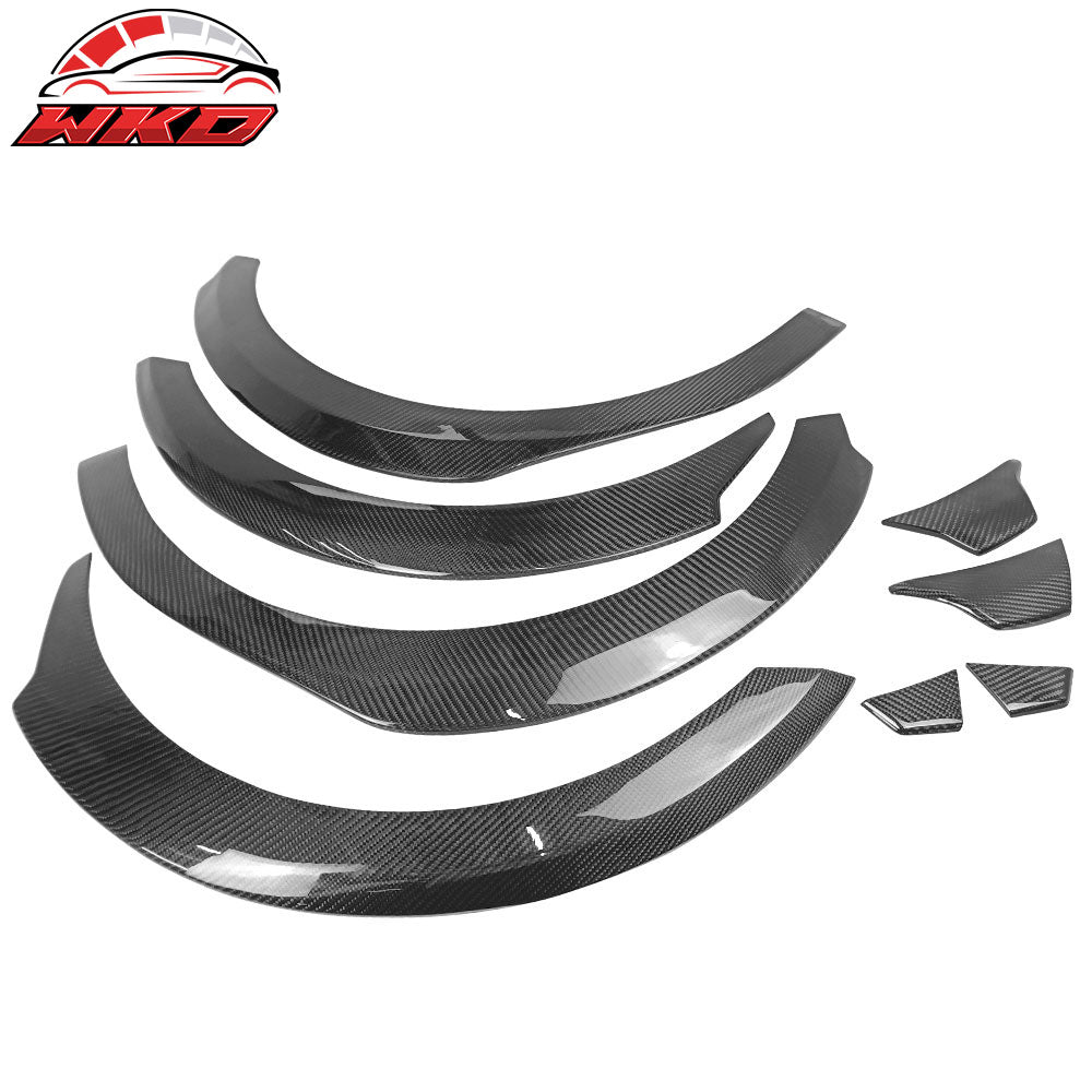 Fits 17-23 Tesla Model 3 Fender Flares Wheel Strip Trim Carbon Fiber 8PC