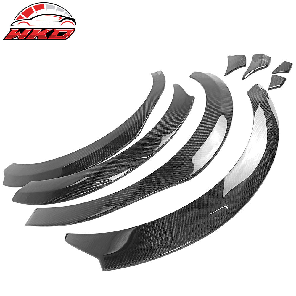 Fits 17-23 Tesla Model 3 Fender Flares Wheel Strip Trim Carbon Fiber 8PC