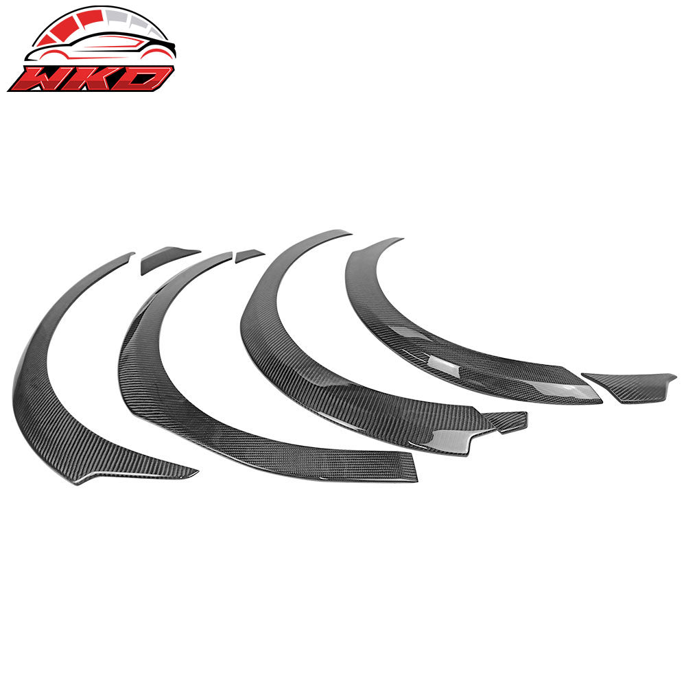 Fits 17-23 Tesla Model 3 Fender Flares Wheel Strip Trim Carbon Fiber 8PC