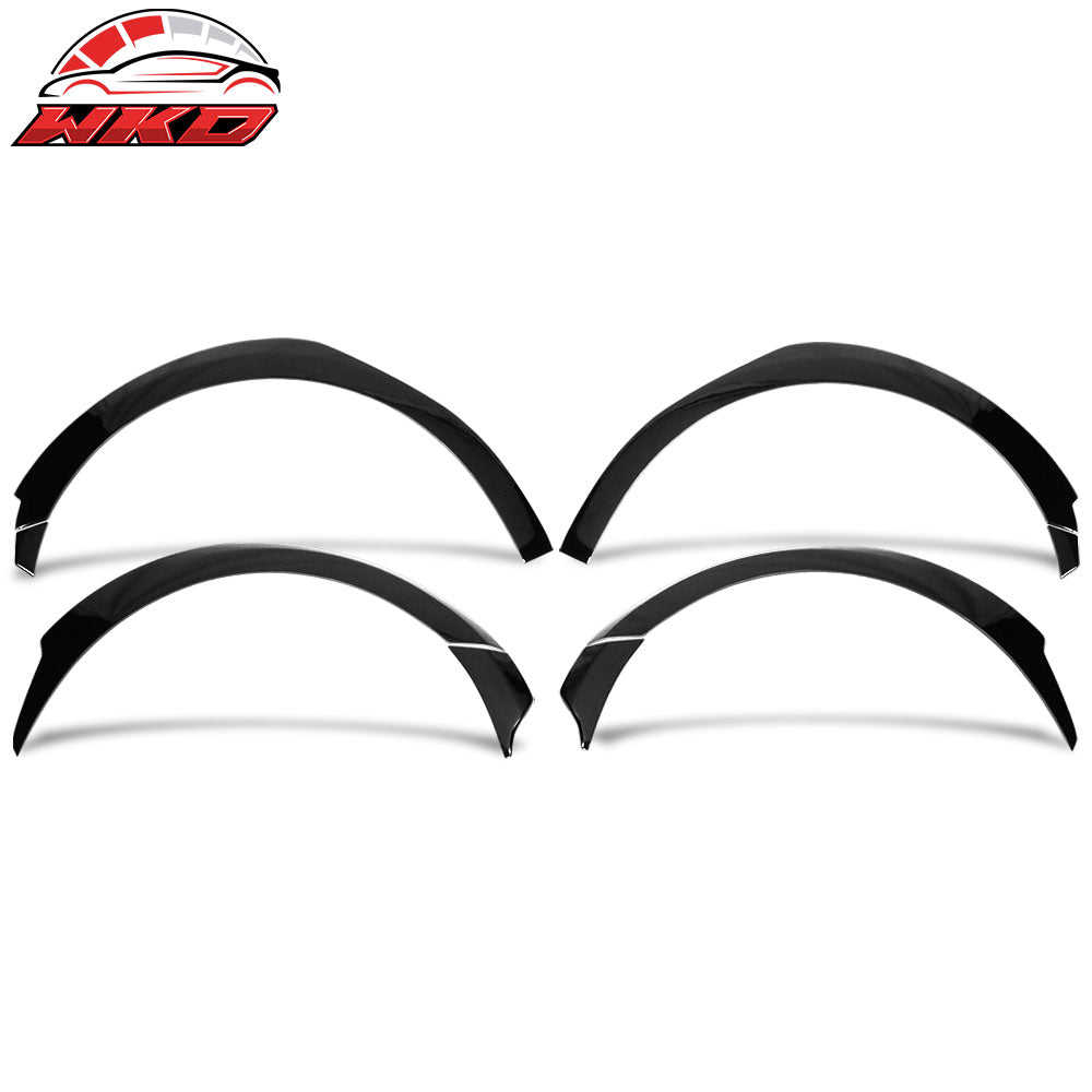 Fits 17-23 Tesla Model 3 Fender Flares Wheel Strip Trim Gloss Black 8PC - FRP