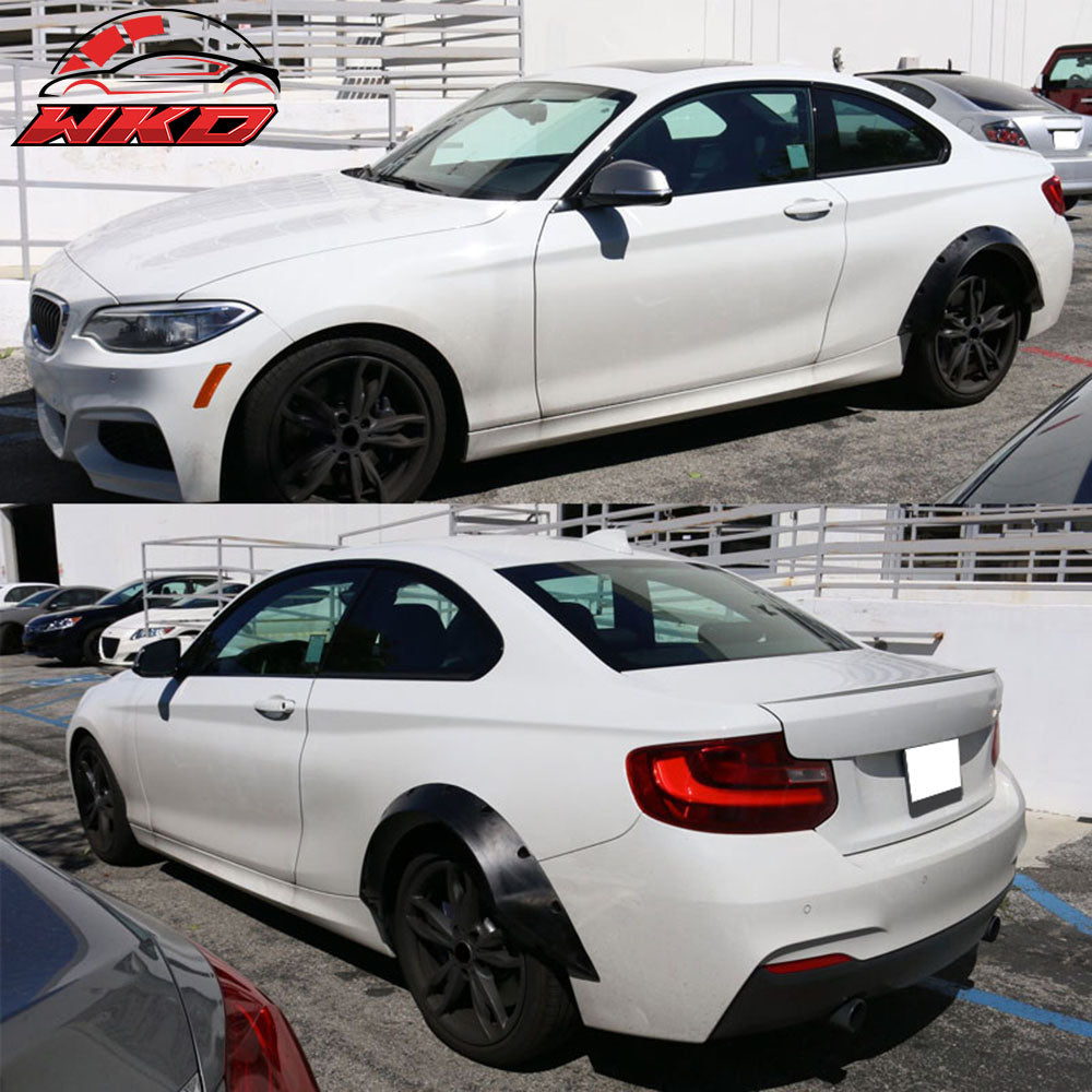 Fits 14-21 BMW F22 2 Series RB Style Rear Fender Flare Extra Wheel Arch Guard PU