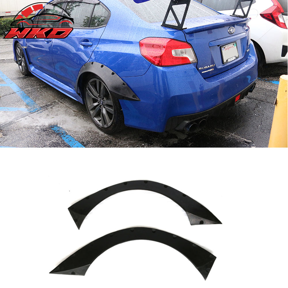 Fits 15-21 Subaru WRX STI RB Style Rear Wide Body Fender Flares Wheel Arches PU