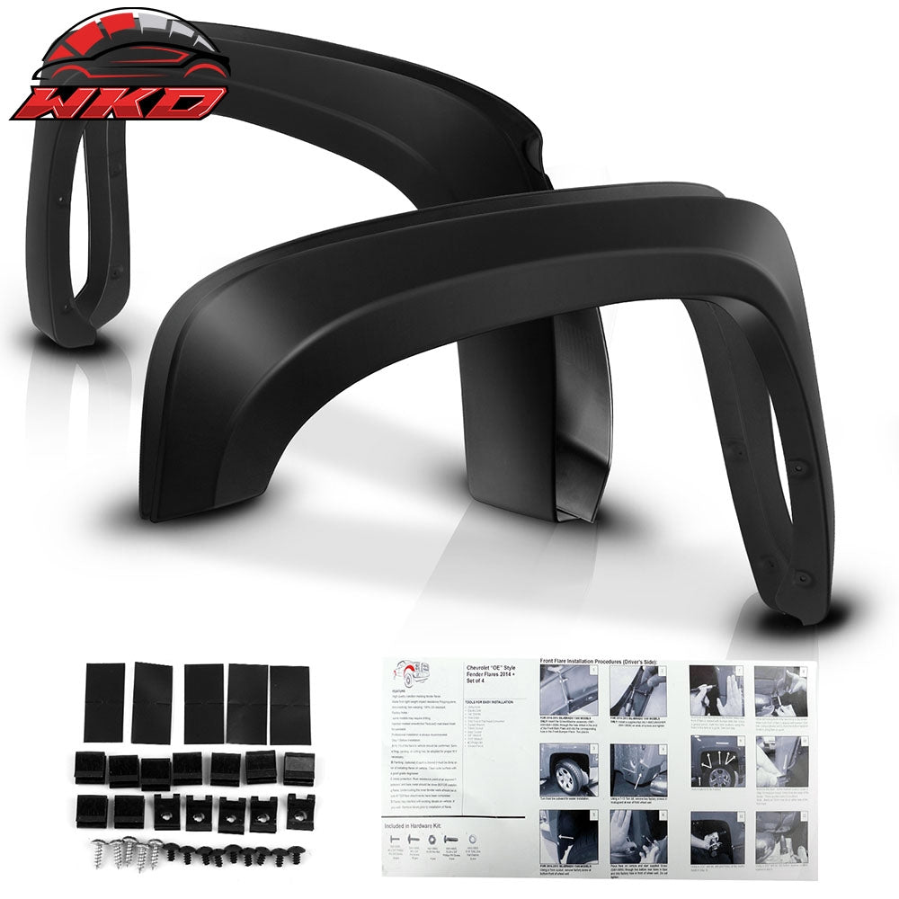 2007-13 Silverado 1500 69.3" Short Bed OE Style Fender Flares 4PC Unpainted PP | Wholesale