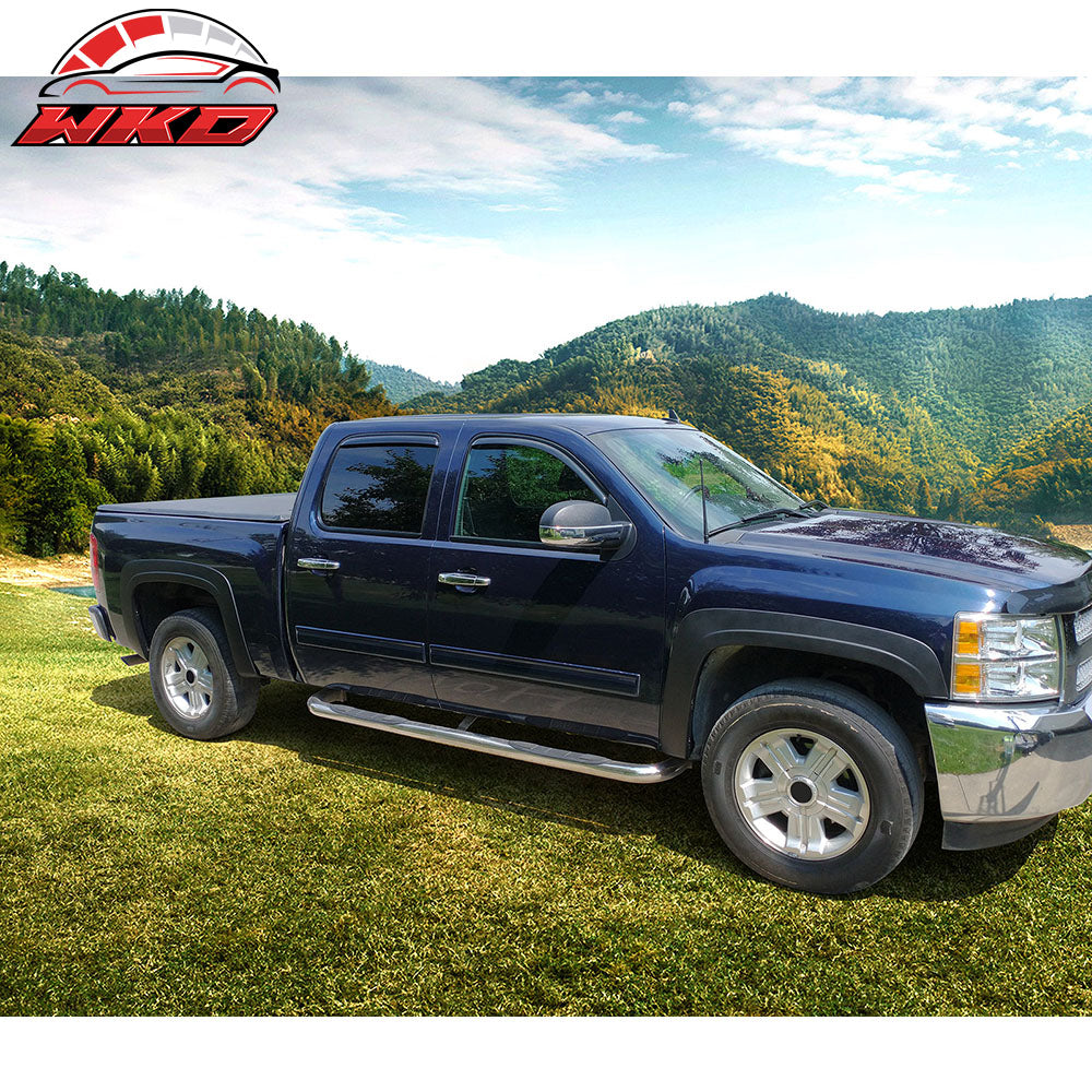 Fit 07-13 Silverado 1500 69.3" Short Bed OE Style Fender Flares 4PC Unpainted PP