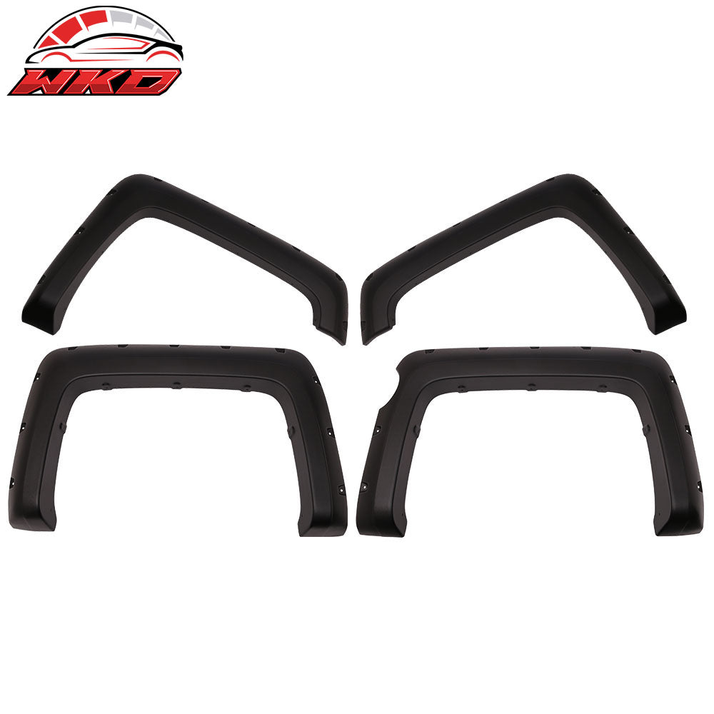 14-16 GMC Sierra 1500 Sanded Pocket Rivet Style Fender Flares Unpainted ABS | Wholesale