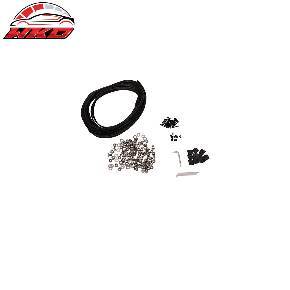 Fits 14-16 GMC Sierra 1500 Sanded Pocket Rivet Style Fender Flares Unpainted ABS