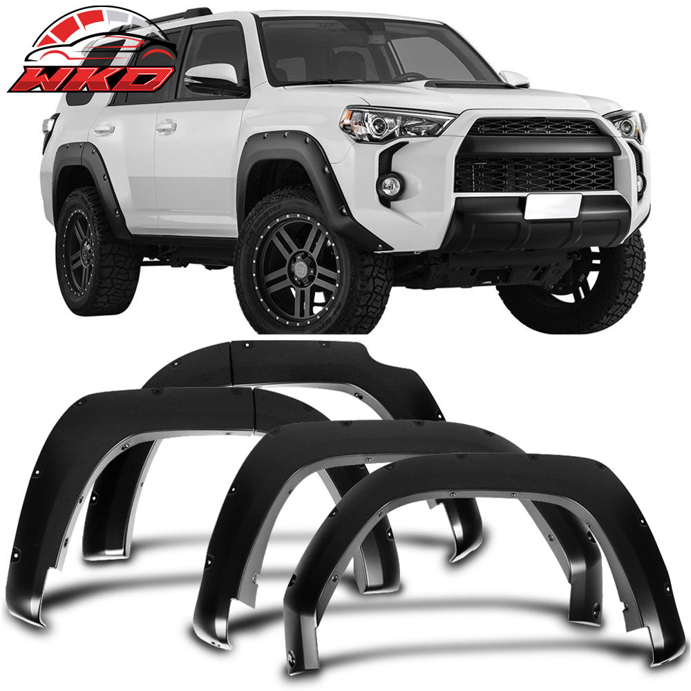 Fits 14-22 Toyota 4Runner Pocket Rivet Style Unpainted Side Fender Wheel Flares