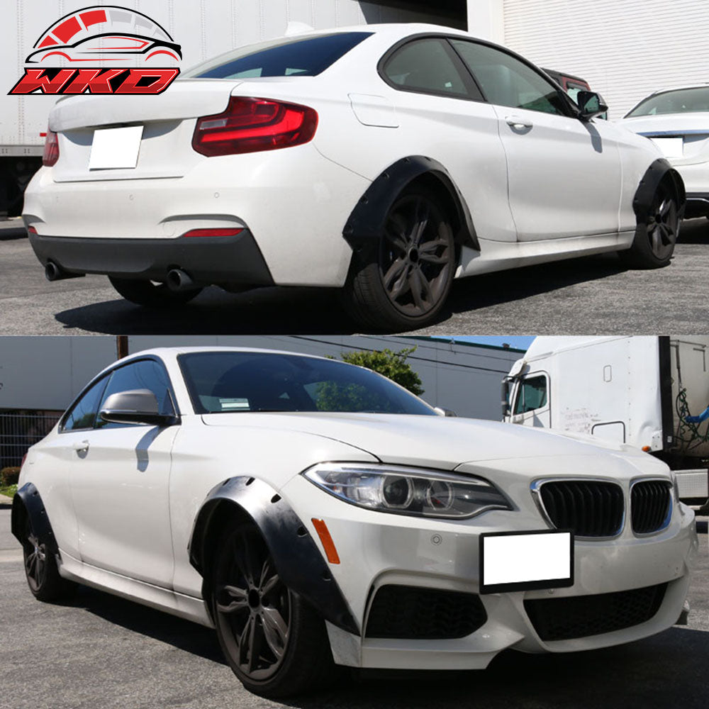 Universal 40.5"x17.5" RB Style 4PC Fender Flares Body Wheel Extra Wide Arches PP
