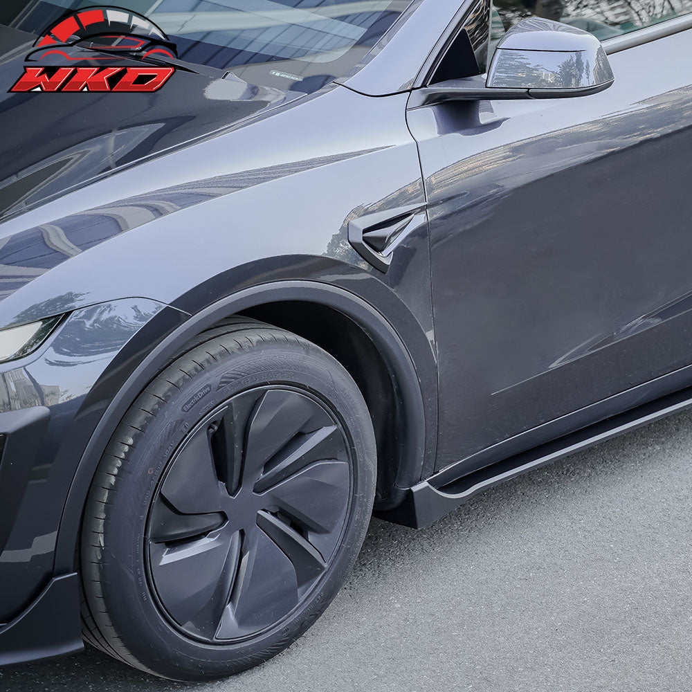 Fits 25-26 Tesla Model Y Juniper Side Fender Trim Carbon Fiber Print Vent Decor