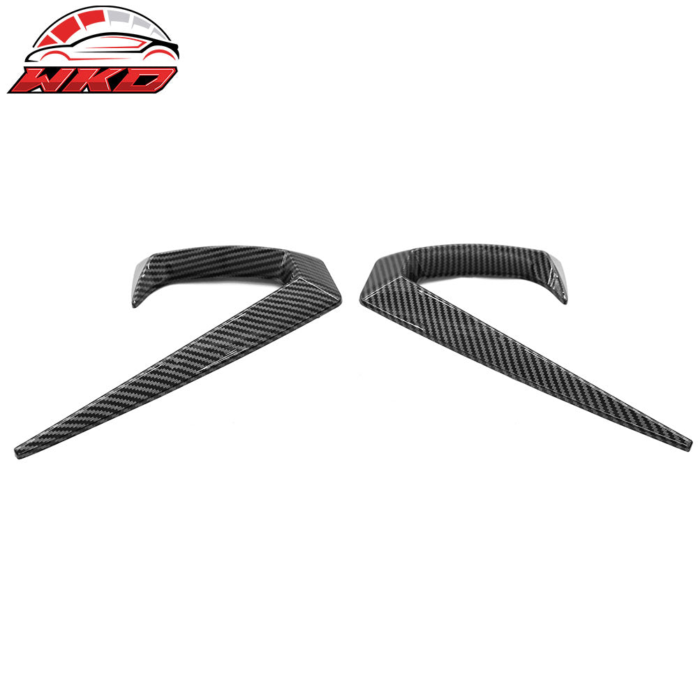 Fits 25-26 Tesla Model Y Juniper Side Fender Trim Carbon Fiber Print Vent Decor