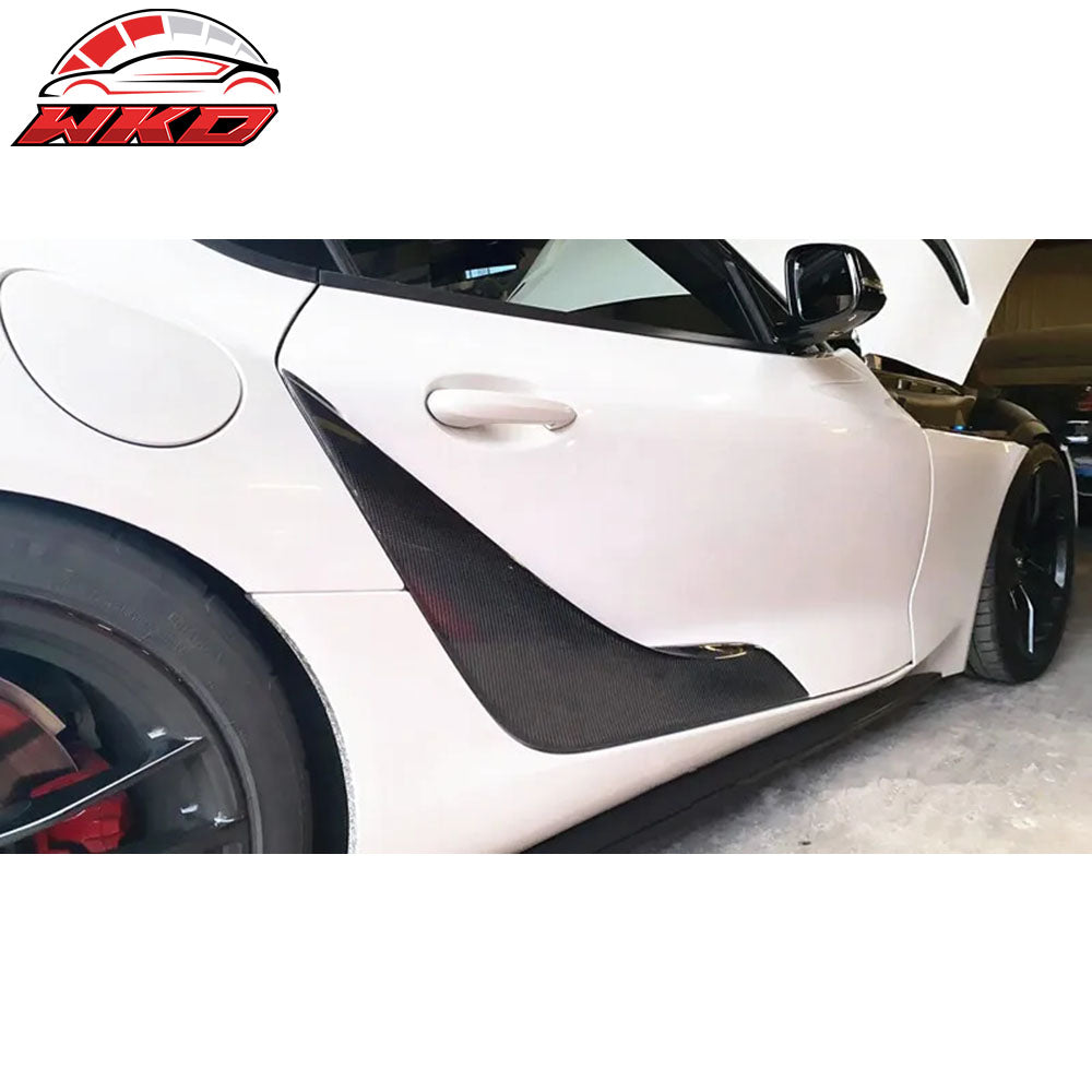 Dry Carbon Fiber Fit 20-25 Toyota GR Supra A90 A91 Side Fender Vent Door Garnish