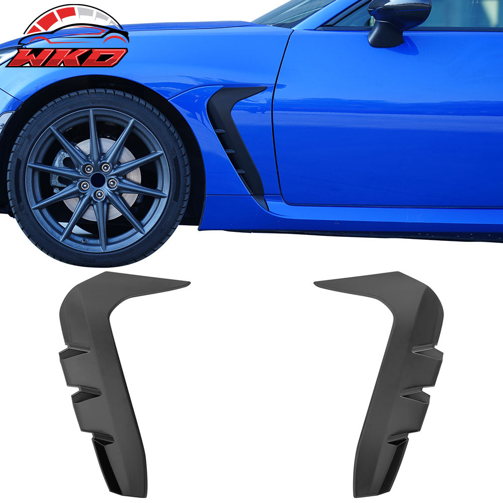 Fits 22-26 Toyota GR86/Subaru BRZ STI Style Matte Black Front Fender Side Vents