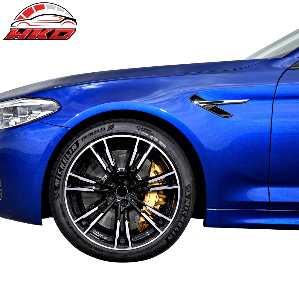 Fits 17-20 BMW 5-Series G30 G31 Metal Fenders W/ Chrome Side Marker