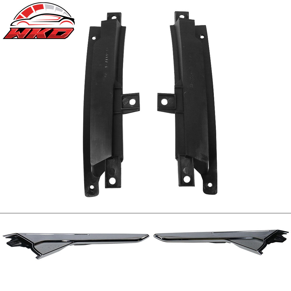 Fits 17-20 BMW 5-Series G30 G31 Metal Fenders W/ Chrome Side Marker