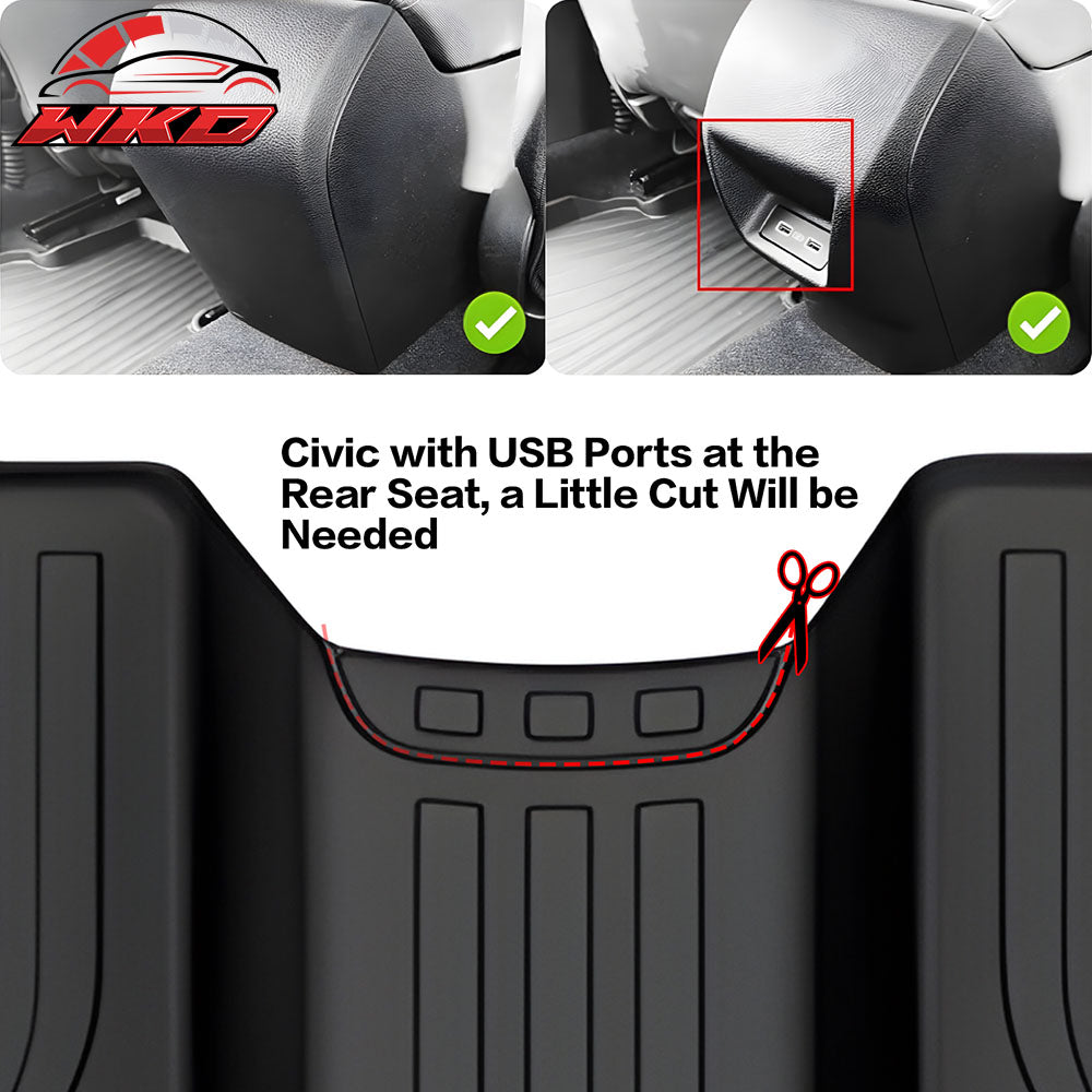 For 22-26 Honda Civic/Acura Integra All Season 3D Front Rear TPE Floor Mat Liner