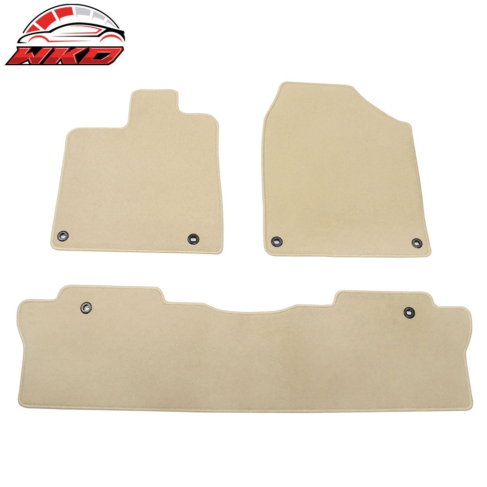 For 17-26 Honda Ridgeline Anti-Slip Front Rear Floor Mat Carpet Nylon 3PCS Beige | Wholesale