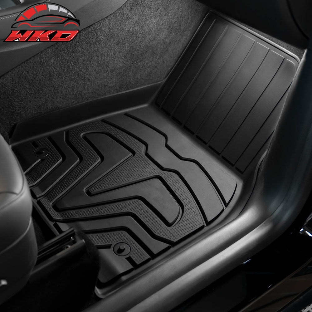 Fits 20-24 Tesla Model Y Floor Mats + Trunk Mat 3D TPE Carpets Cargo Liner Guard