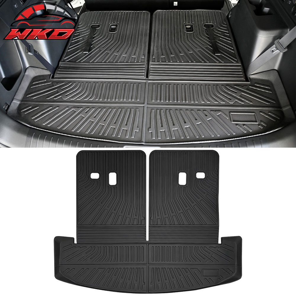 Fits 24-25 Hyundai Santa Fe 6/7 Seats Non-Slip Floor Mats + Trunk Mat Liner TPE