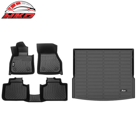 For 16-22 BMW X1 F48 All Weather 3D Molded Floor Mats + Rear Cargo Trunk Mat TPE | Wholesale