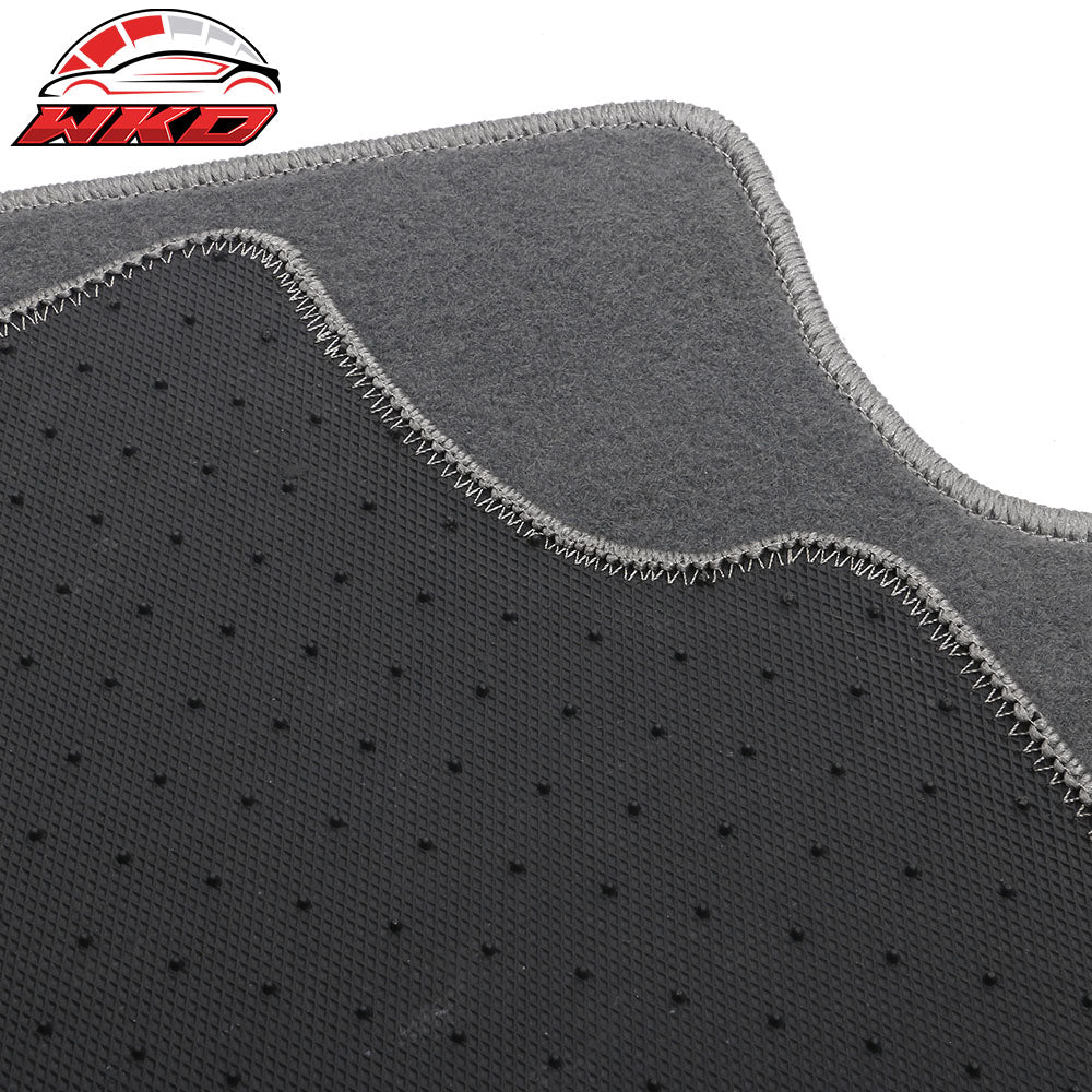 Fits 15-23 Volkswagen GTI/Golf Gray Nylon Floor Mats Front Rear Carpets Liner