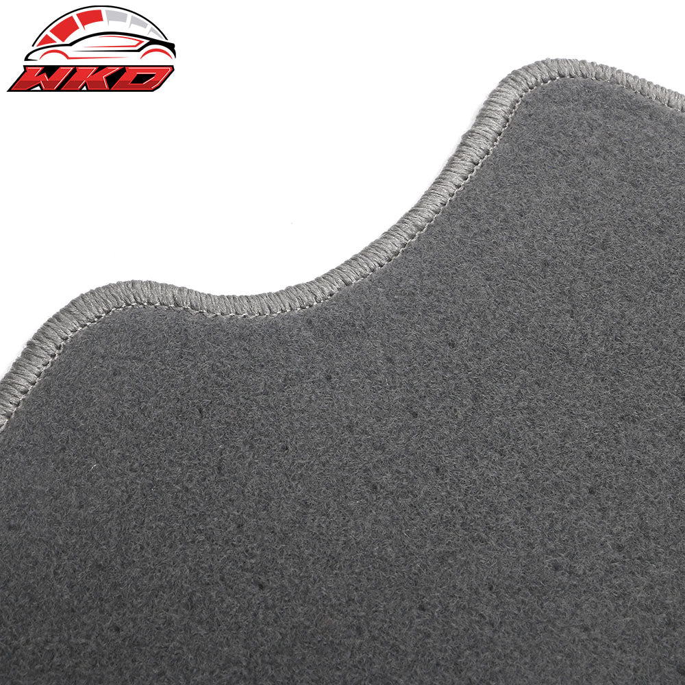 Fits 15-23 Volkswagen GTI/Golf Gray Nylon Floor Mats Front Rear Carpets Liner