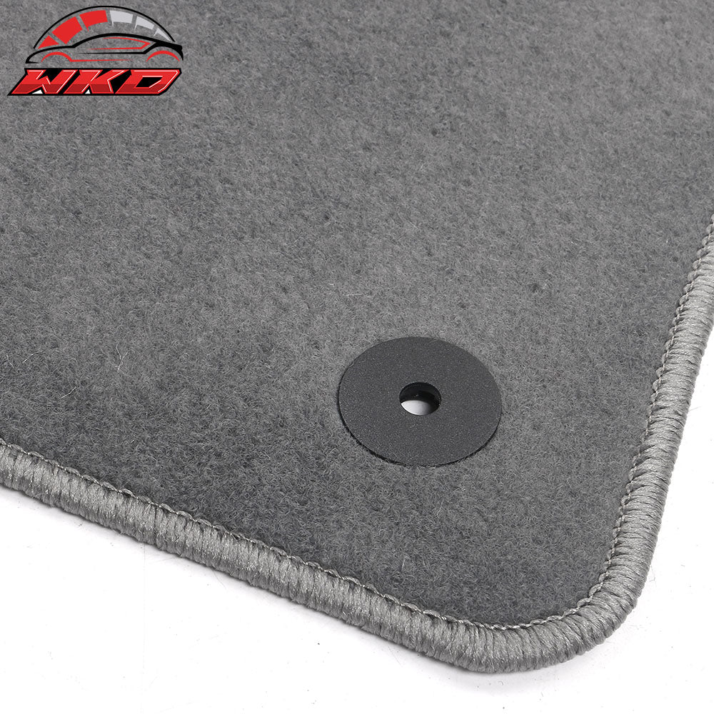 Fits 15-23 Volkswagen GTI/Golf Gray Nylon Floor Mats Front Rear Carpets Liner