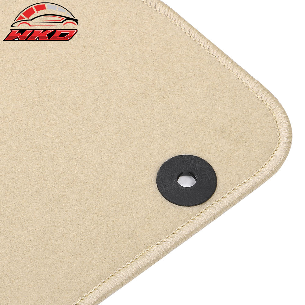 Fits 17-24 Alfa Romeo Giulia Anti-Slip Front Rear Floor Mats Nylon 4PCS - Beige