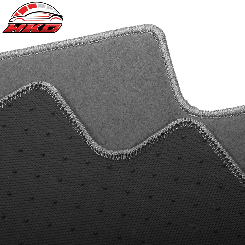 Fits 17-24 Alfa Romeo Giulia Anti-Slip Front Rear Floor Mats Nylon 4PCS - Gray