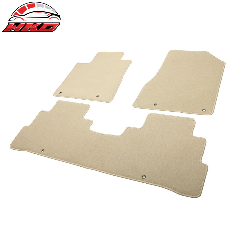 Fits 15-24?Nissan Murano Anti-Slip Front Rear Floor Mats Carpet Nylon 3PCS Beige