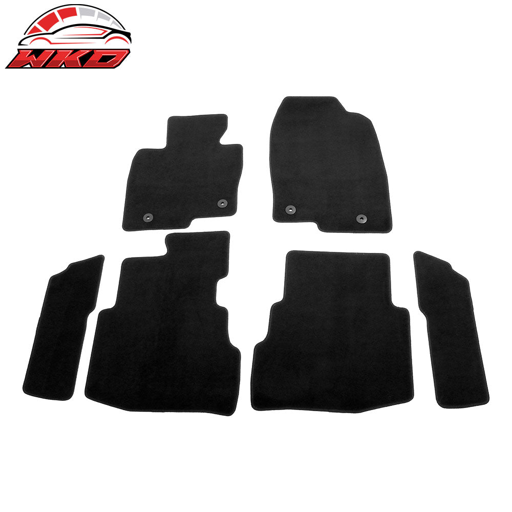 Fits 20-23 Mazda CX-9 Anti-Slip Front Rear Floor Mats Carpet Nylon 9PCS Black