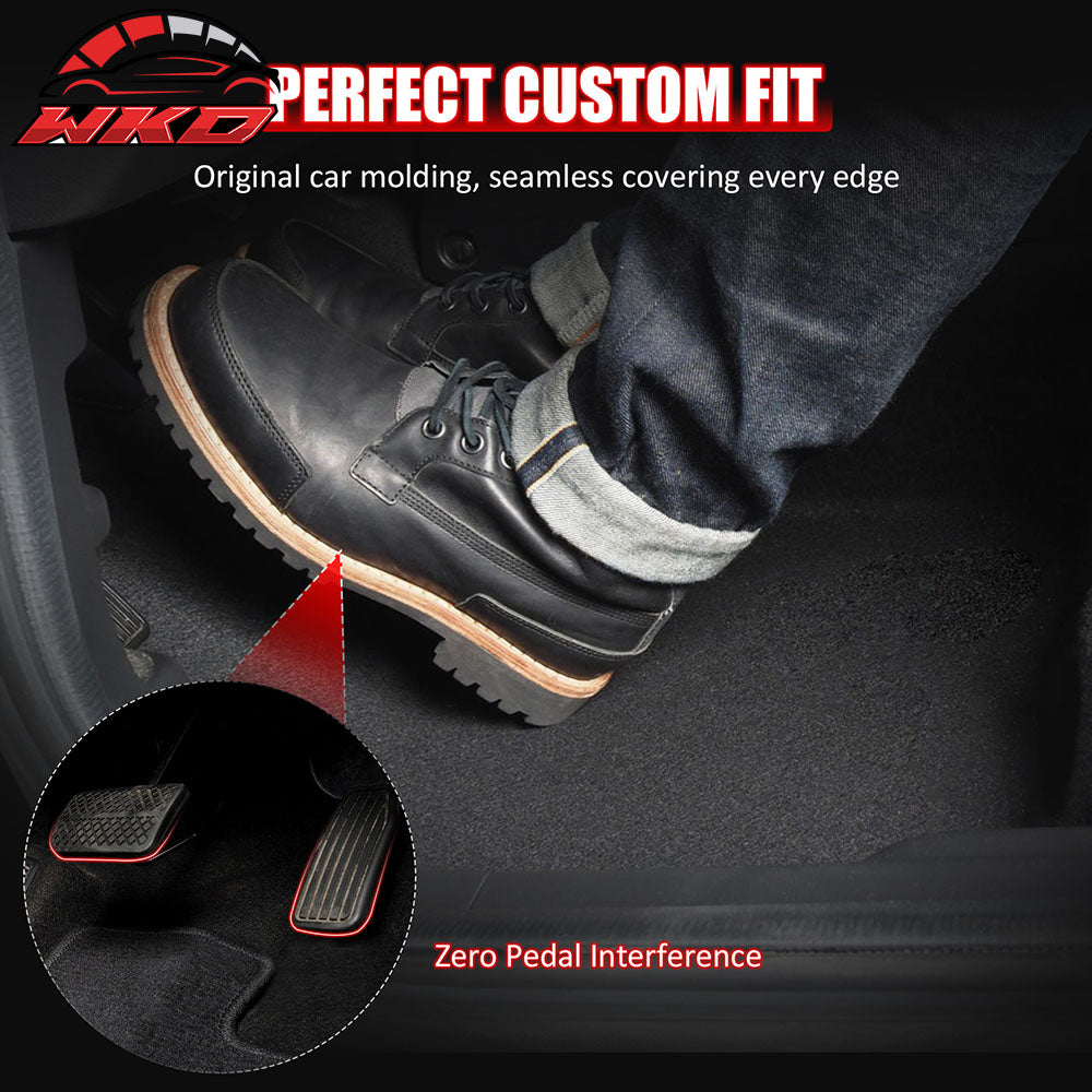 Fits 19-21 Hyundai Veloster Anti-Slip First Second Row Floor Mats Carpets Nylon