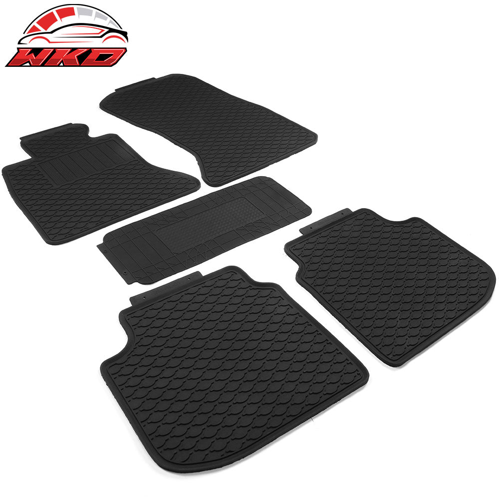 11-16 F10 Sedan Heavy Duty Black Latex Floor Mats Front & Second Row FOR: (BMW)