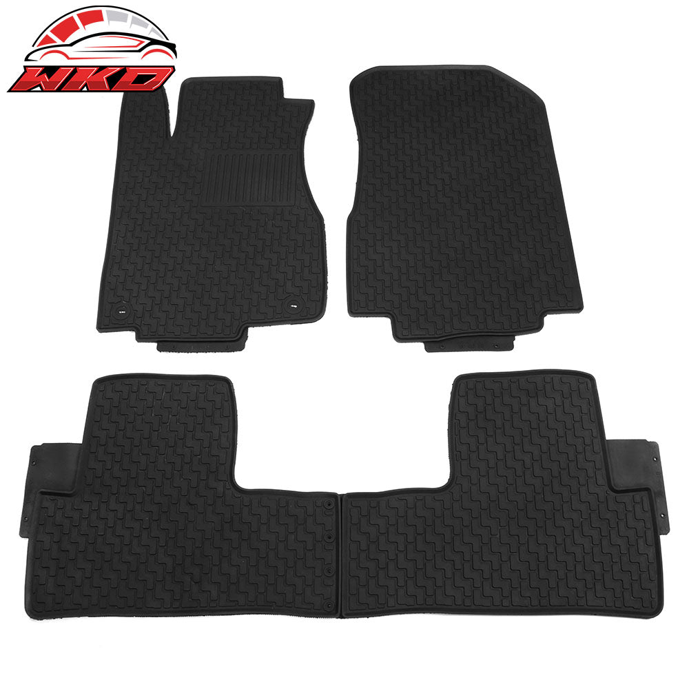 Wholesale 12-16 Honda CR-V CRV Heavy Duty Black Latex Floor Mats Front & Second Row