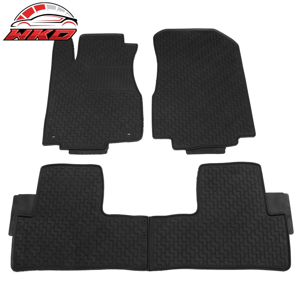 Wholesale 12-16 Honda CR-V CRV Heavy Duty Black Latex Floor Mats Front & Second Row
