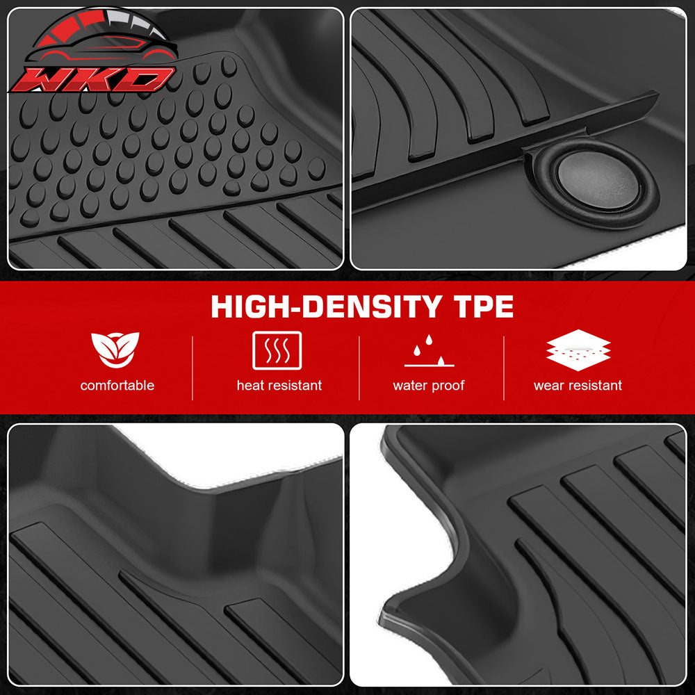Fits 17-25 Alfa Romeo Giulia RWD Floor Mats TPE Carpets 3D IKON Style Boot Liner