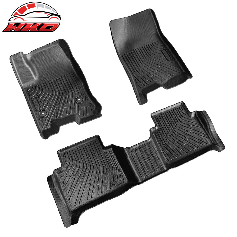 For 23-24 Chevy Colorado Canyon Crew Cab Floor Mats All Weather Carpet Black TPE