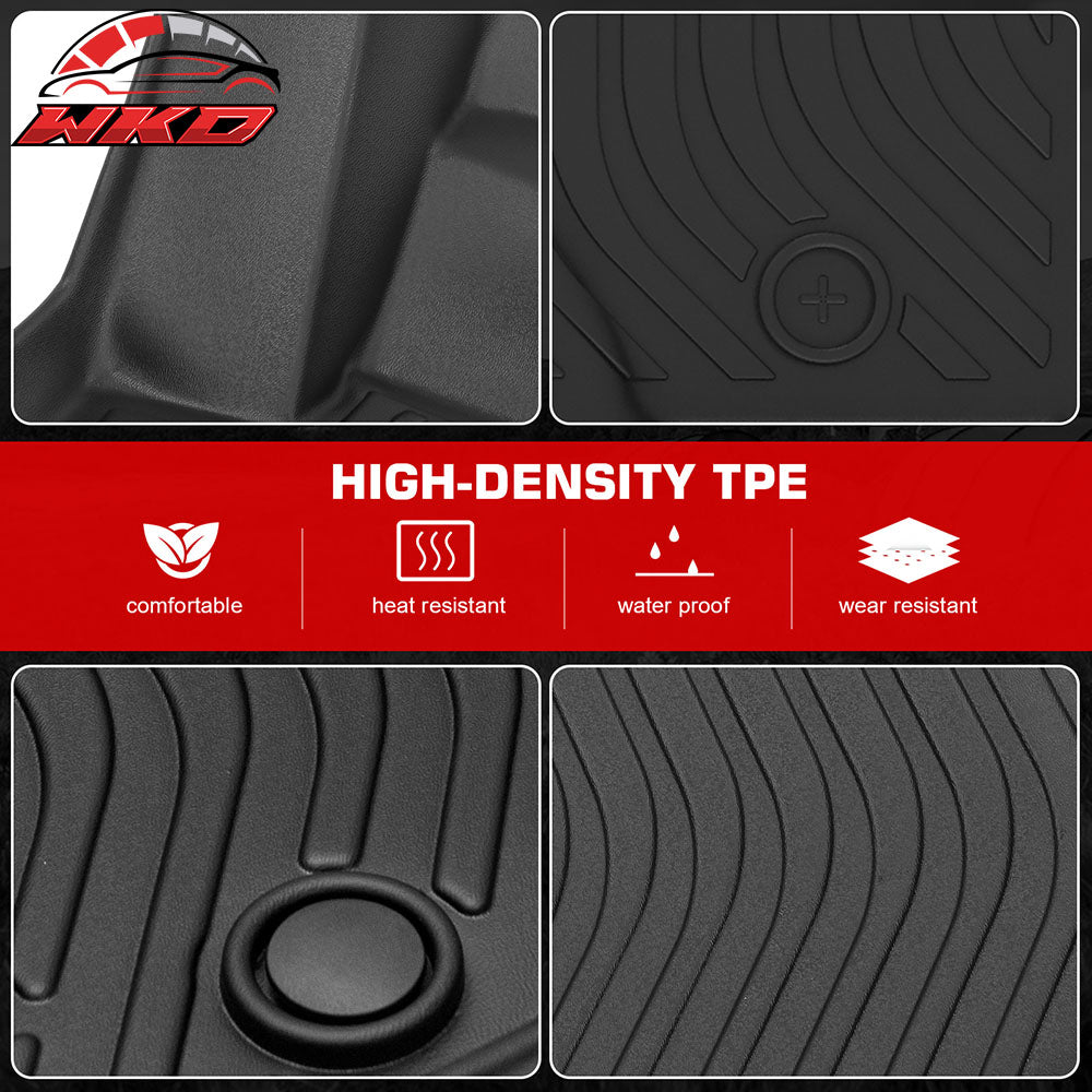 Fits 21-25 Ford Bronco 4DR Floor Mats All Weather TPE 3D Front Rear Row Carpets