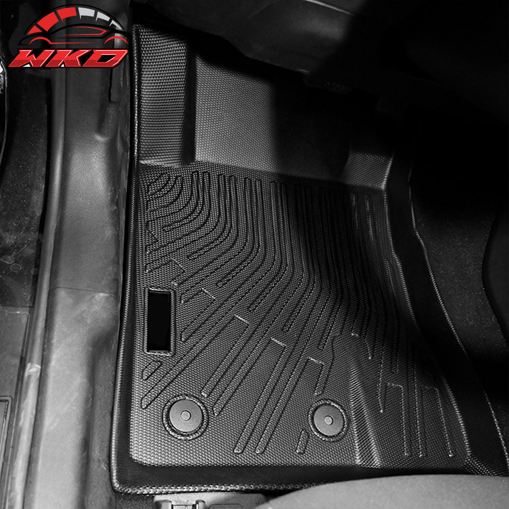 For 15-24 Ford Mustang Floor Mats All Weather Protection Liners TPE Carpet Black
