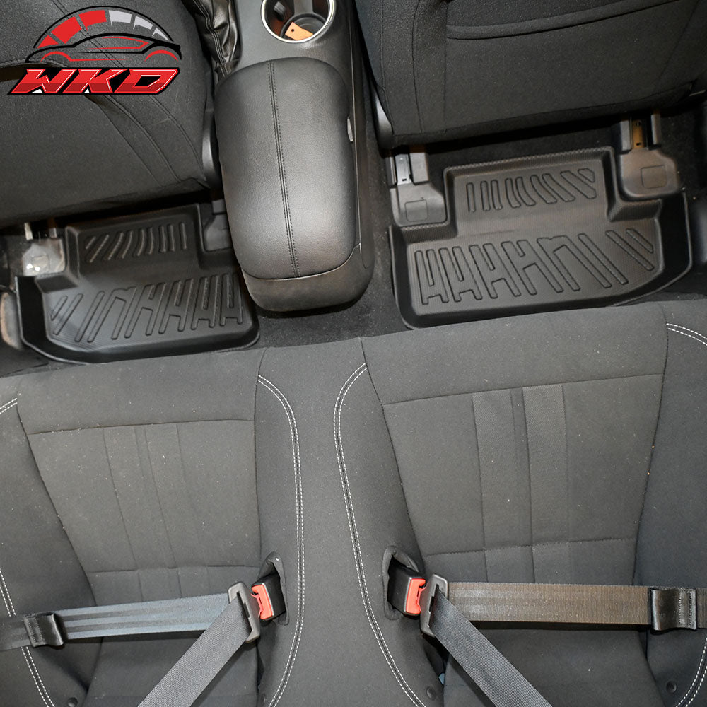 For 15-24 Ford Mustang Floor Mats All Weather Protection Liners TPE Carpet Black