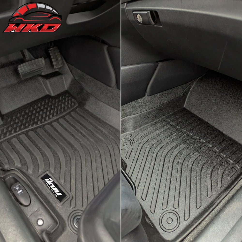 Fits 08-12 Honda Accord All Weather 3D Molded Floor Mats Carpets Liner Cover TPE
