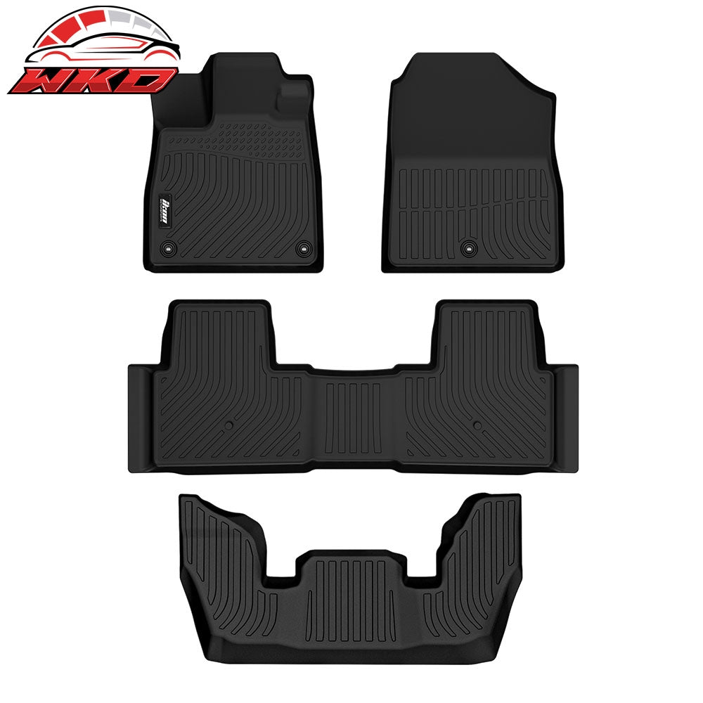 Wholesale 23-26 Honda Pilot Floor Mats All Weather TPE 3D Front Rear Row Carpet Liner